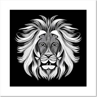 white lion Posters and Art